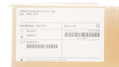 PerkinElmer 6001618 1000 µL Conductive Filter Tips - Case of 3840